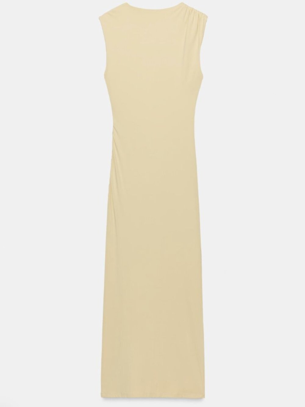 Zara Black Draped Asymmetric Ruched Midi Dress S NWT - Picture 8 of 16